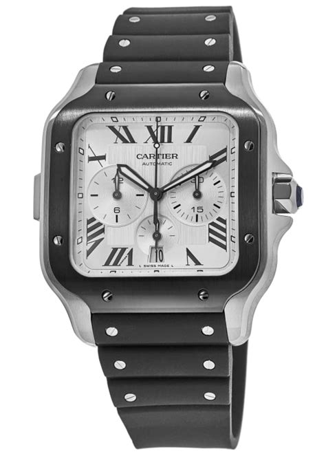 men's santos de cartier chronograph watch wssa0017